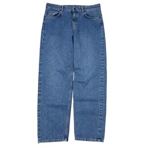 COS Jeans Womens Size 29 Mid Rise Tapered Fit Cropped Leg Selvedge Denim Casual